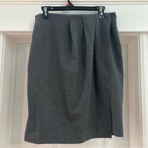 Banana Republic Gray Pencil Skirt with Wrap Front Panel EUC